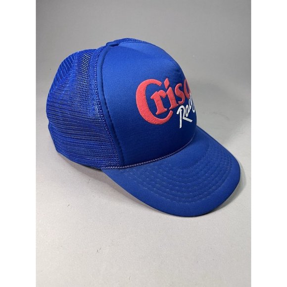 Vintage Snapback Mesh Foam Trucker Hat Crisco NASCAR Racing Advertising NOS 80's - Picture 3 of 8